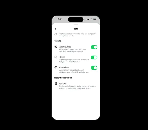 Meta adds more experimental Edits features to its beta tab