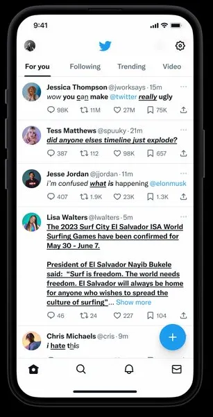 Twitter text formatting