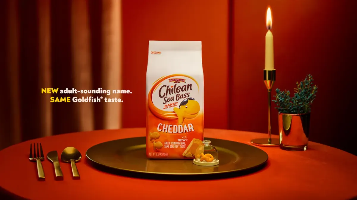 A package of Goldfish crackers made by Campbell Soup.