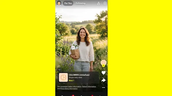 Snapchat pharma ads