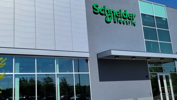 A facade of a Schneider Electric building.