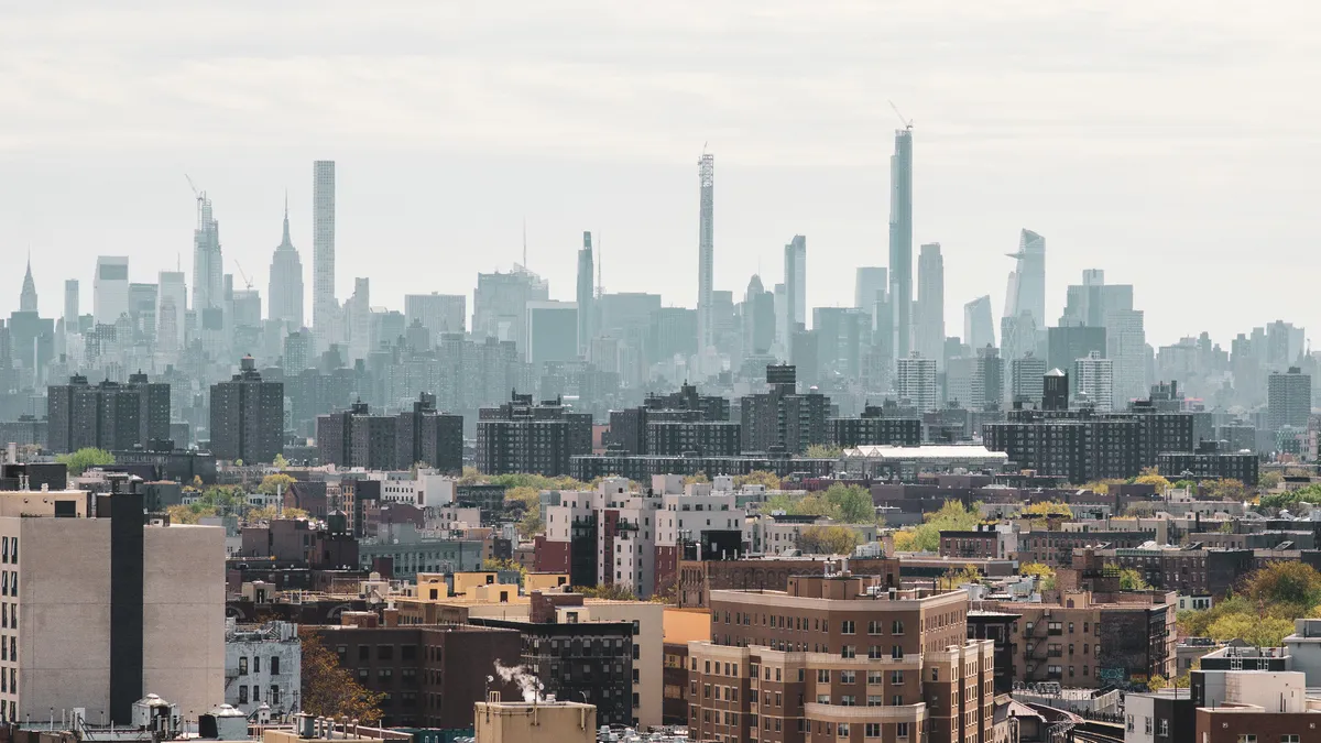 Skyline of New York City with the Bronx neighborhood