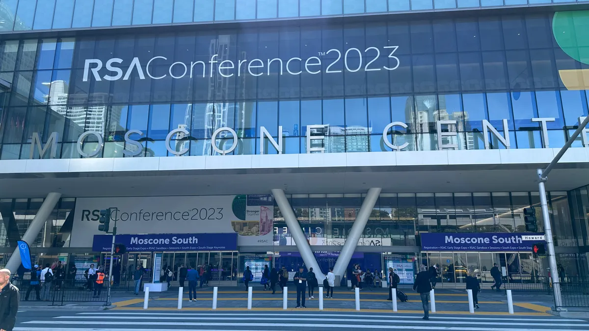 Exterior of the Moscone Center during the RSA Conference 2023