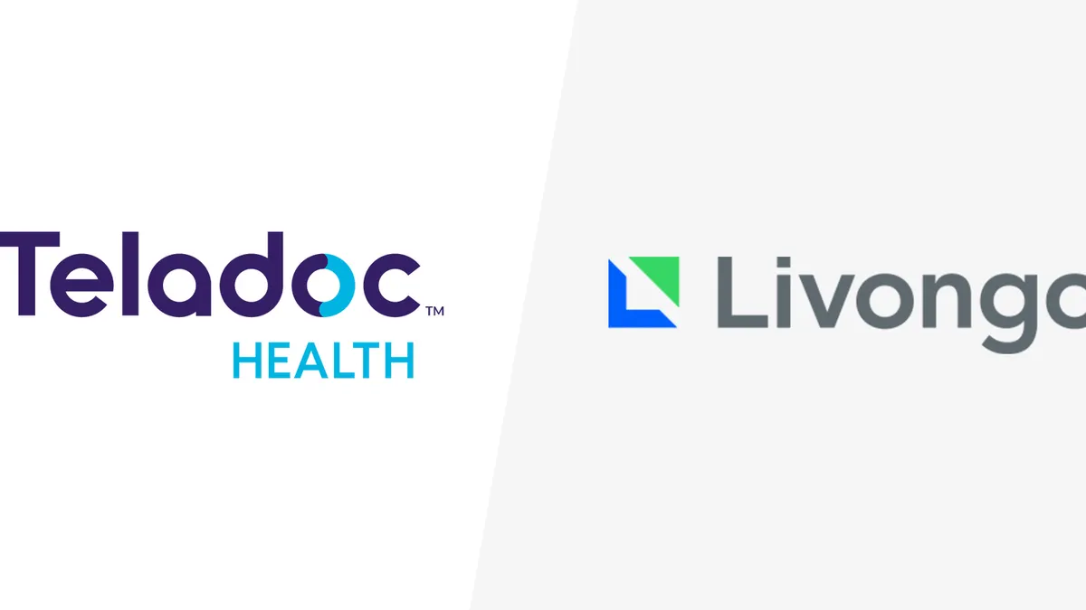 Teladoc, Livongo logos together for story on acquisition
