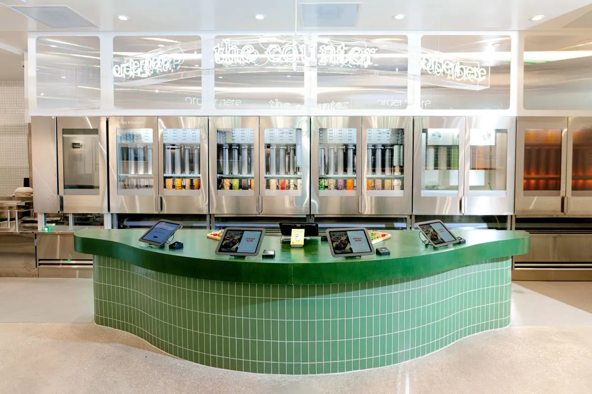 An image of sweetgreen's automated kitchen in Naperville, Illinois