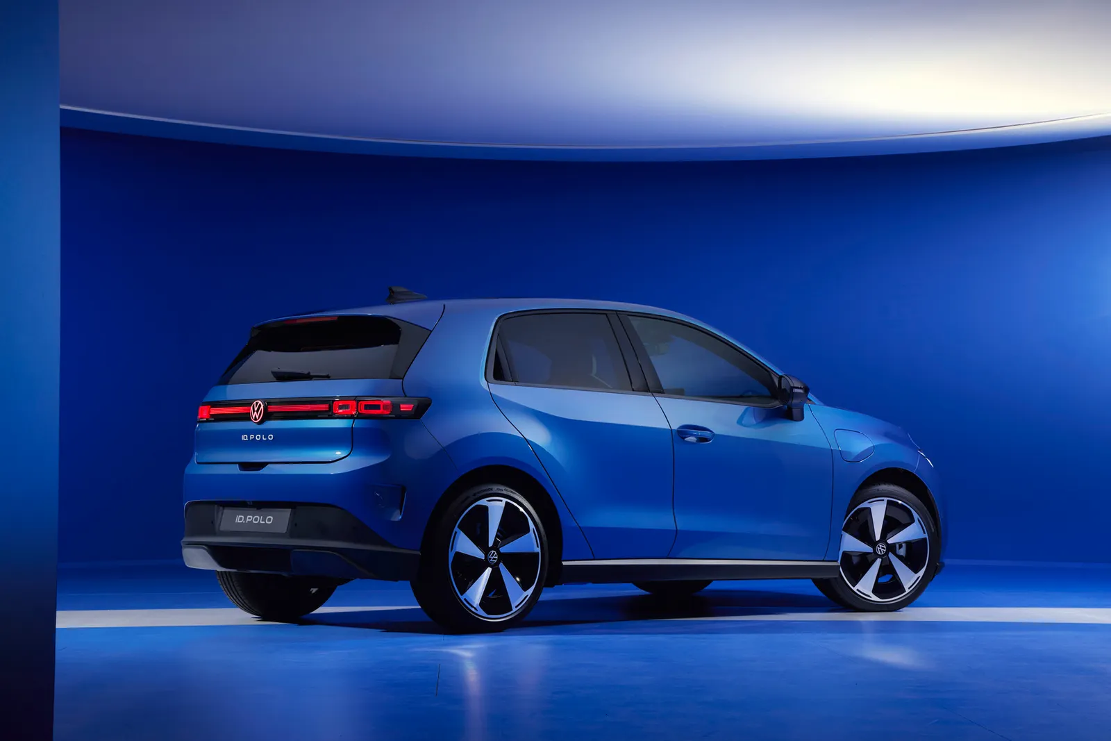 VW ID. Polo EV, from the side rear view