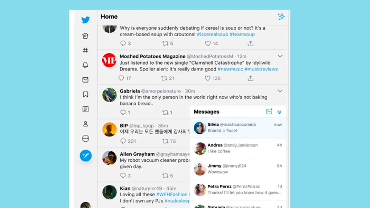Twitter desktop DMs