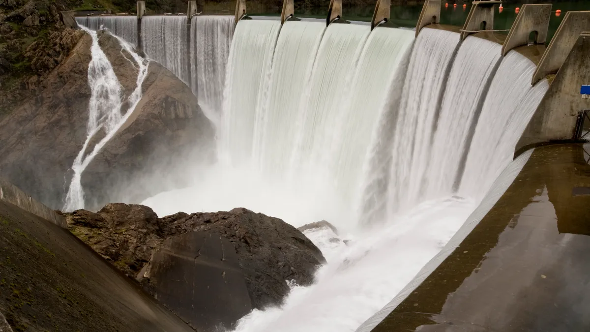 Lake Clementine Dam on the North Fork American River in northern California.