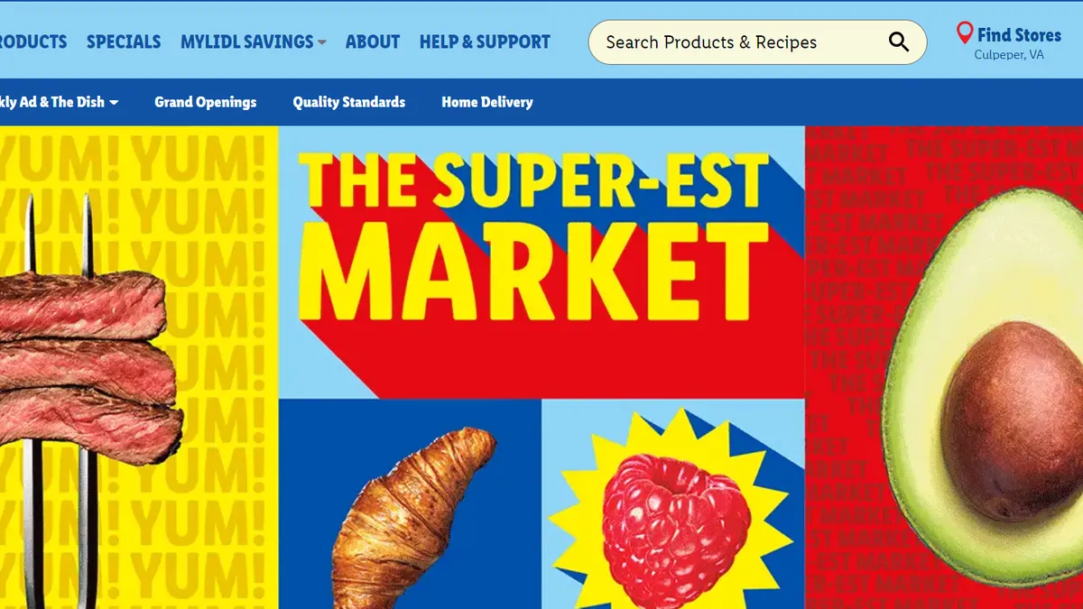 Lidl's website.