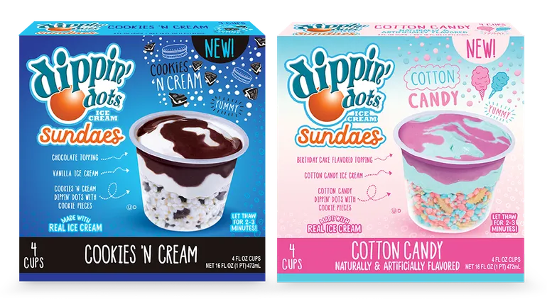 Dippin’ Dots to enter grocery stores for the first time with sundaes