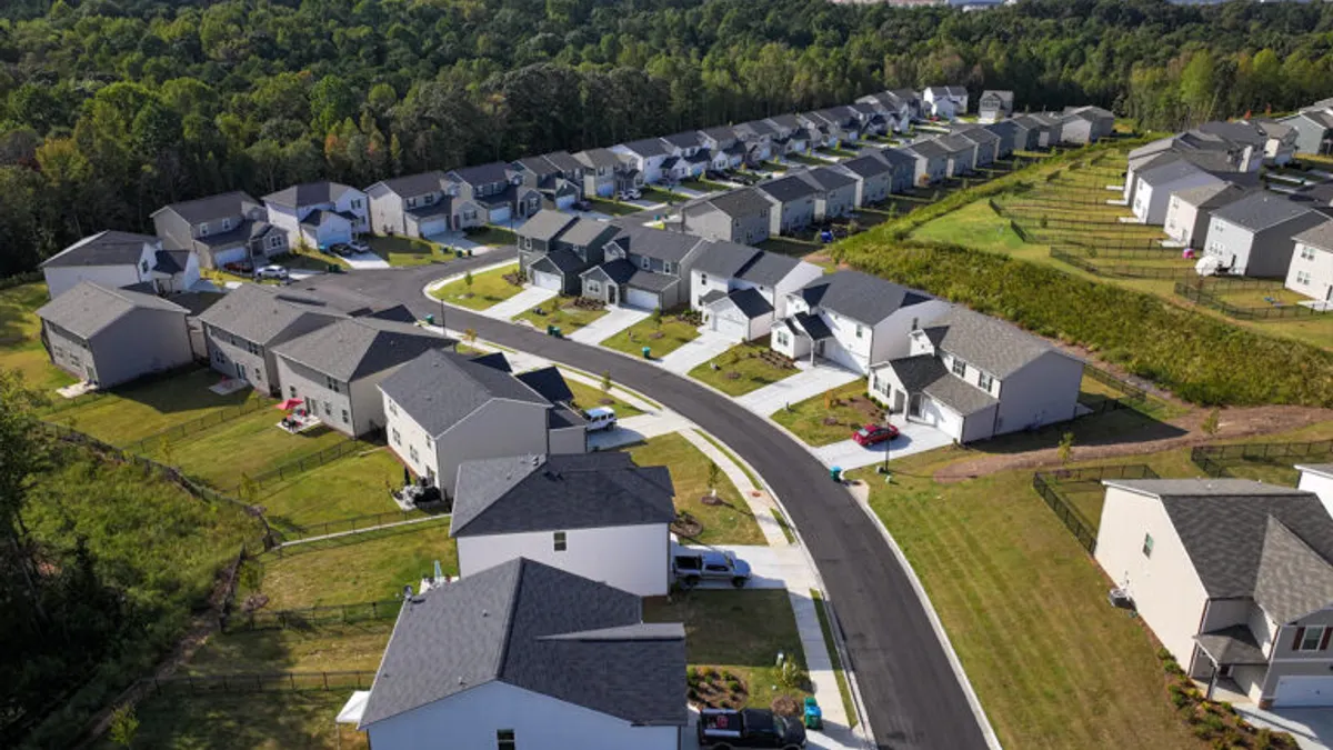 Aerial voew of a single-family rental community in Georgia.