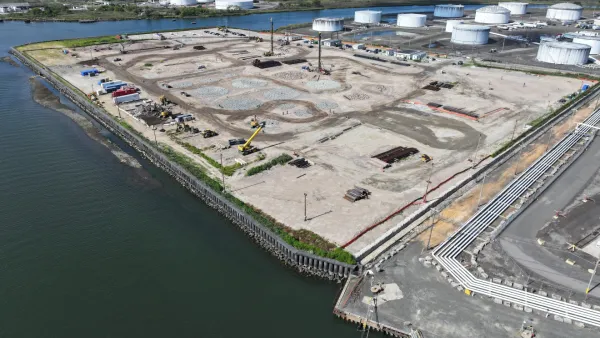 Aerial view of an industrial plant