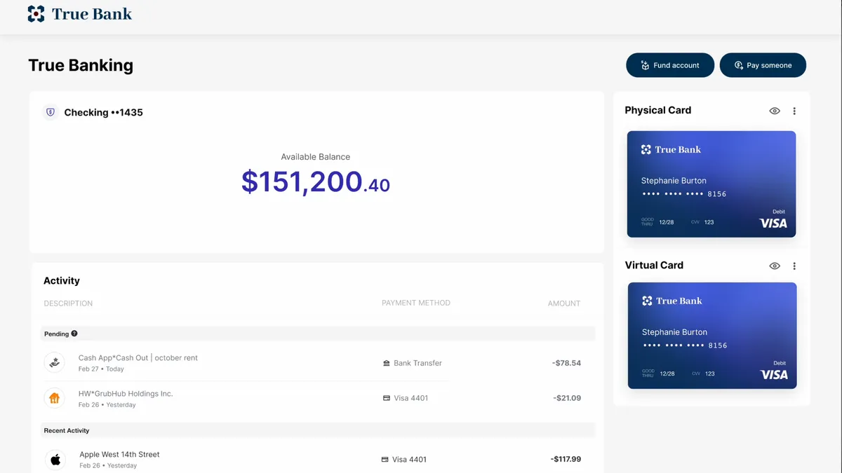 screenshot of unit finance's business continuity tool in the event of fintech failures