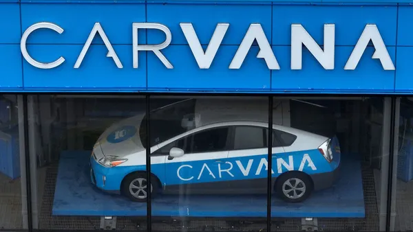 Vehicle in Carvana car vending machine