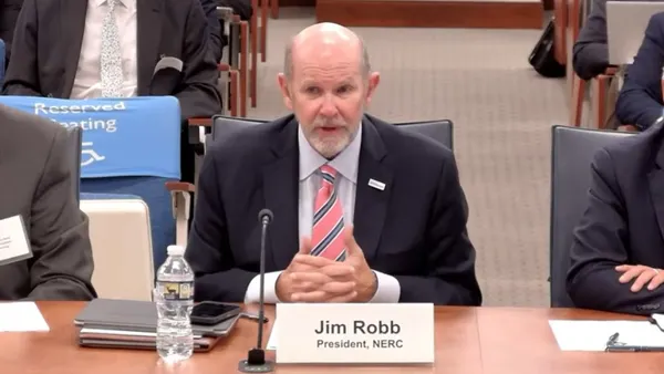 North American Electric Reliability Corp. President and CEO Jim Robb speaks to federal regulators