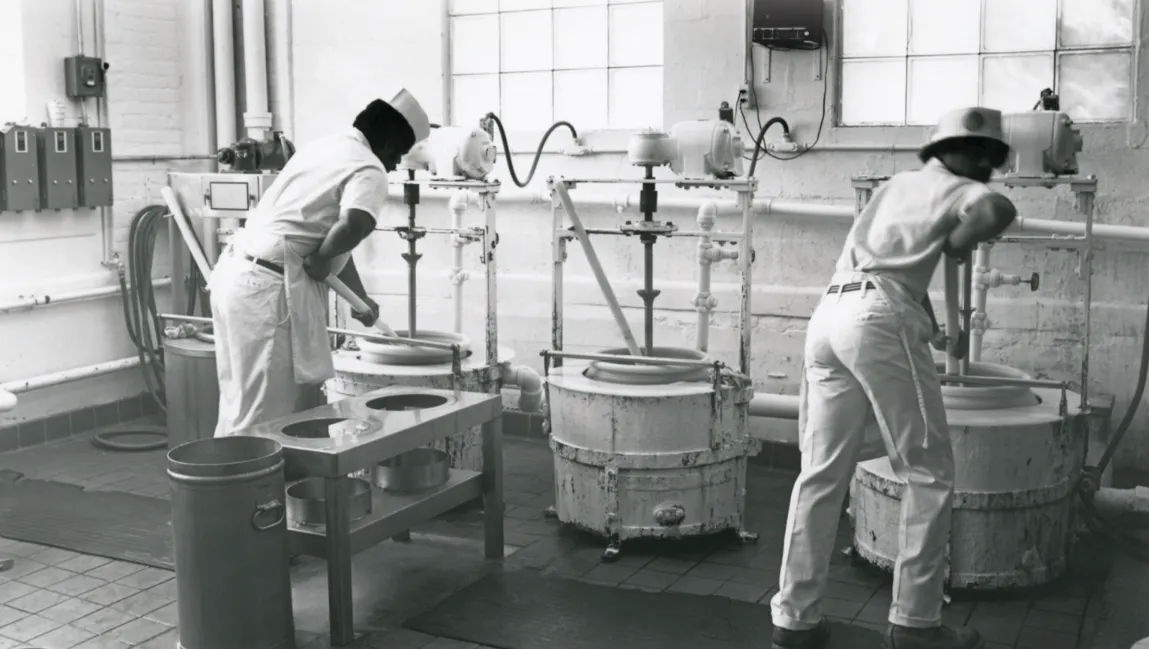 Employees making Graeter’s ice cream.