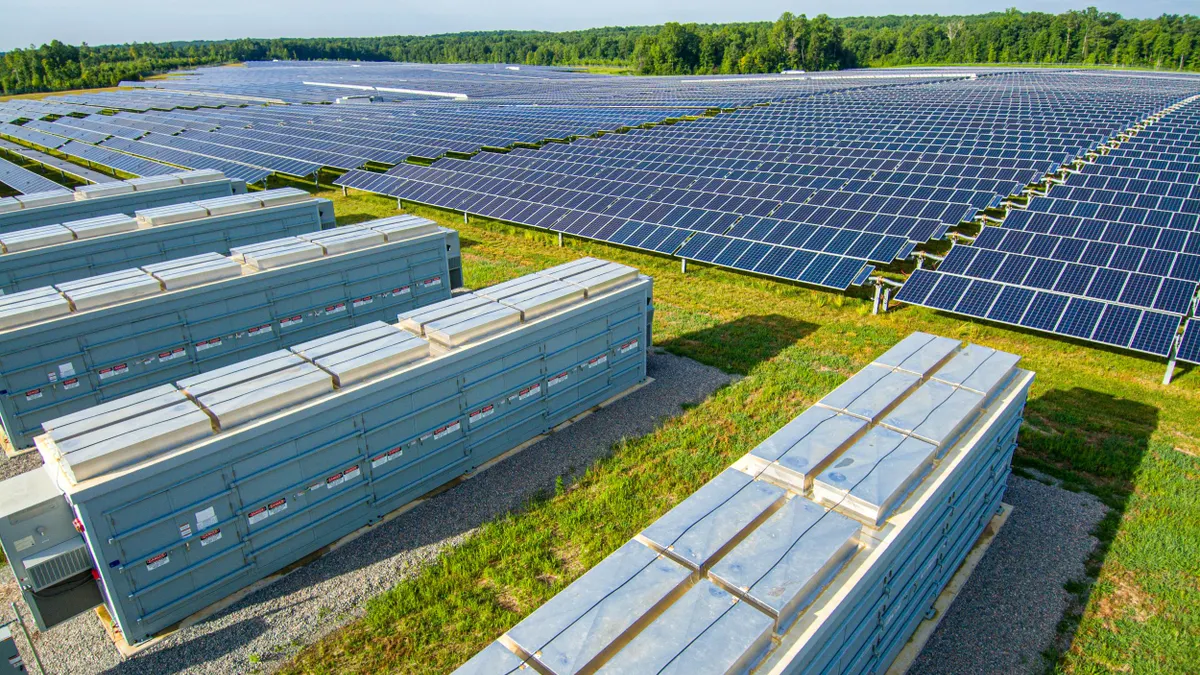 A large-scale solar and battery Storage facility