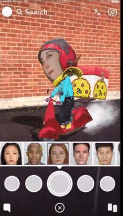 Snapchat face image picker