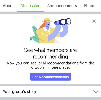 Facebook Groups recommendations