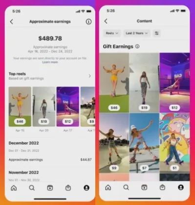 Instagram Reels Gifts