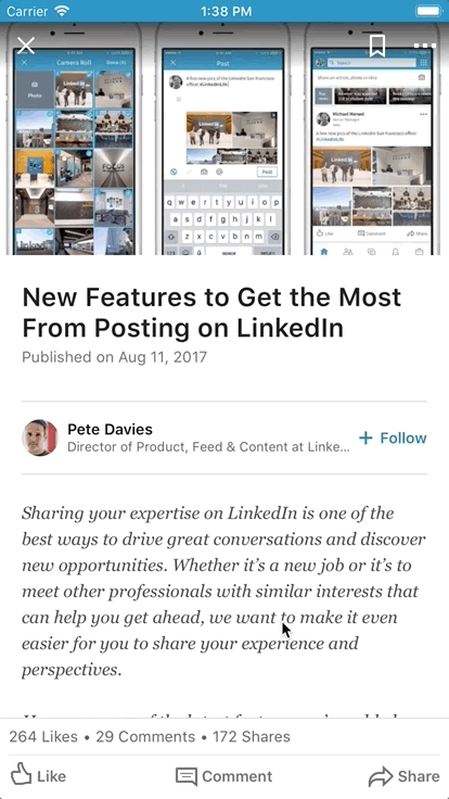 LinkedIn post quote
