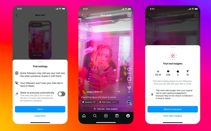 Instagram Trial Reels