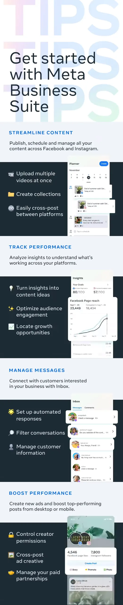 Meta Business Suite infographic