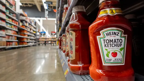 Heinz ketchup on shelves at a Walmart Supercenter on Aug. 2, 2023 in Austin, Texas