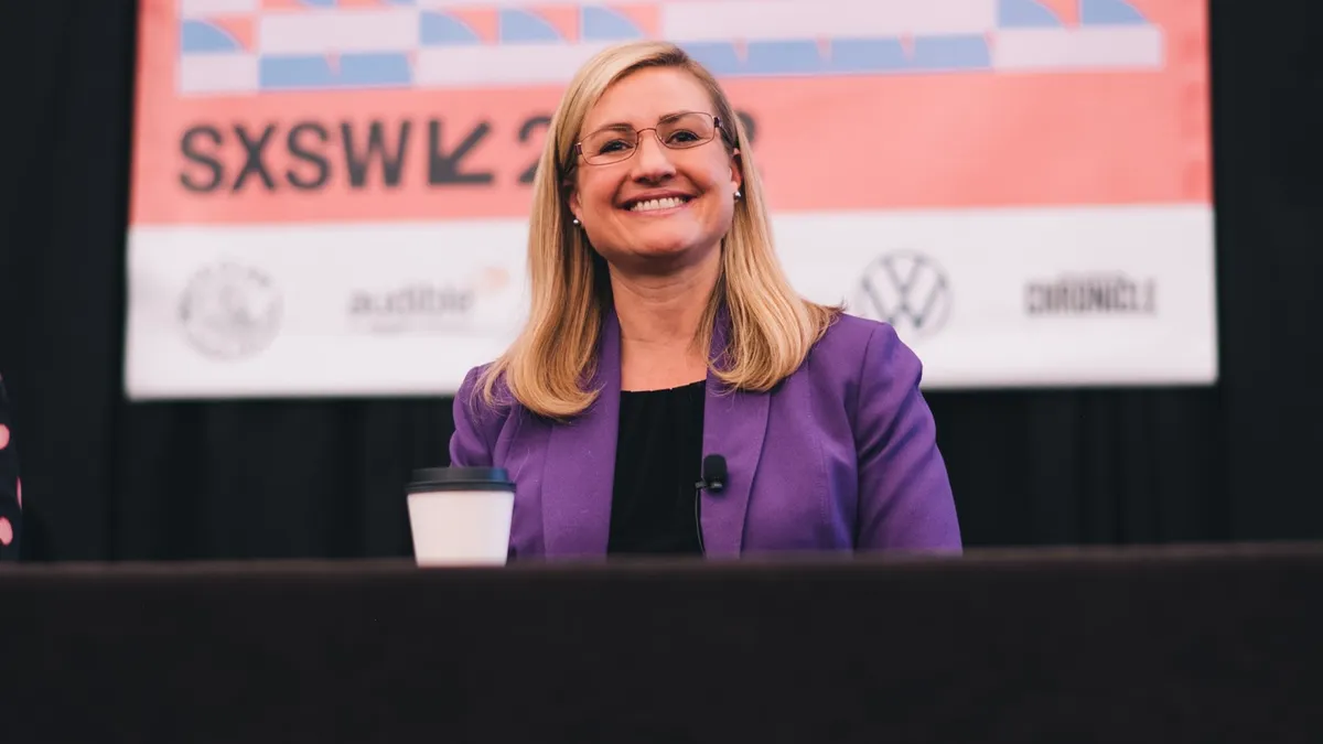 Phoenix Mayor Kate Gallego at a SXSW panel in Austin, Texas on Saturday, March 12, 2022.