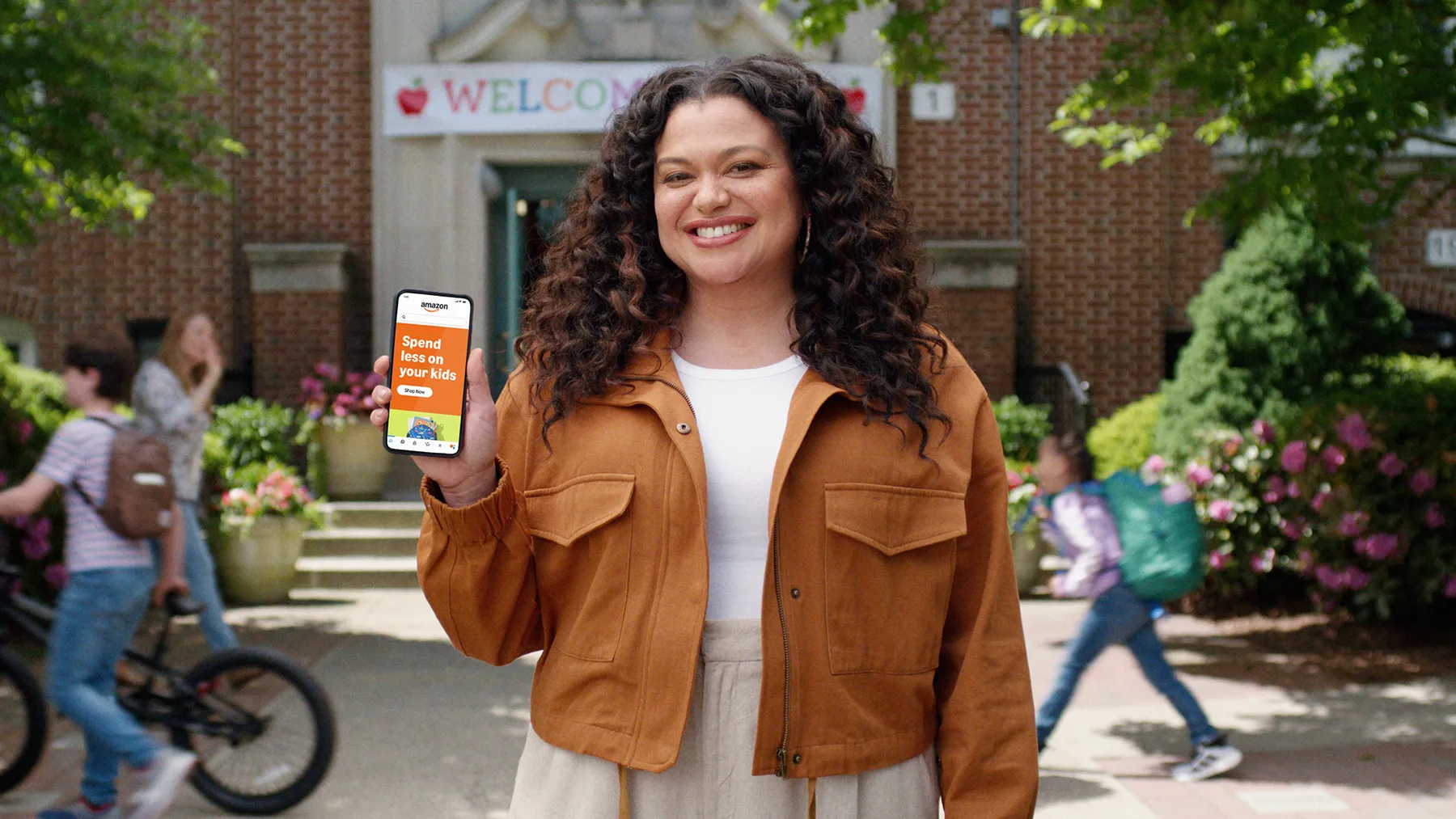 Actress Michelle Buteau stars in Amazon's 2024 back-to-school campaign.