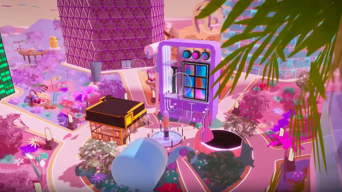 A birds-eye view of E.l.f. Cosmetics' Roblox experience