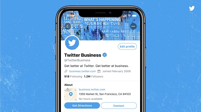Twitter professional profiles example