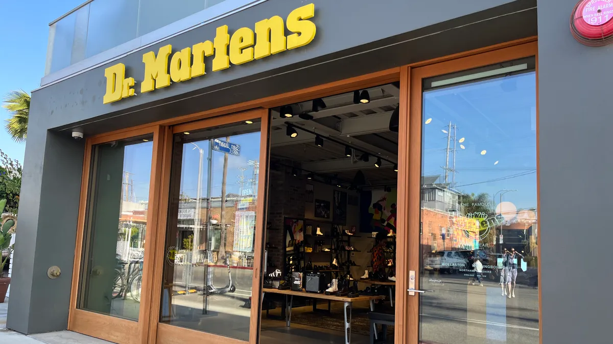 A Dr. Martens storefront on Abbot Kinney Boulevard in California.