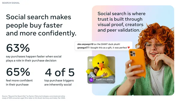 Meta social search report
