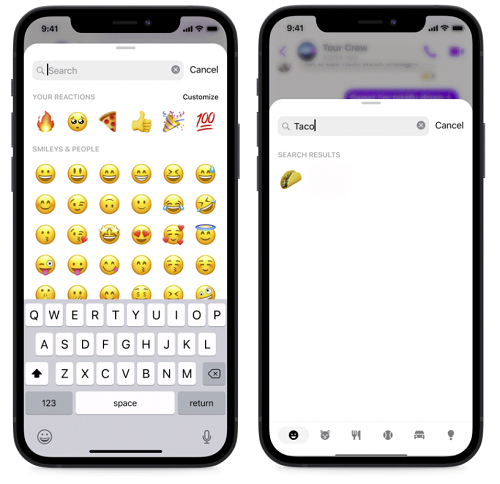 Messenger emoji picker
