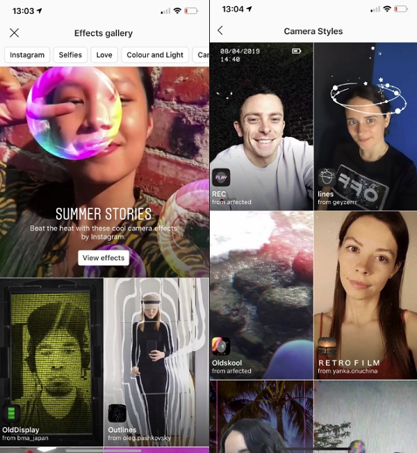 Instagram effects library