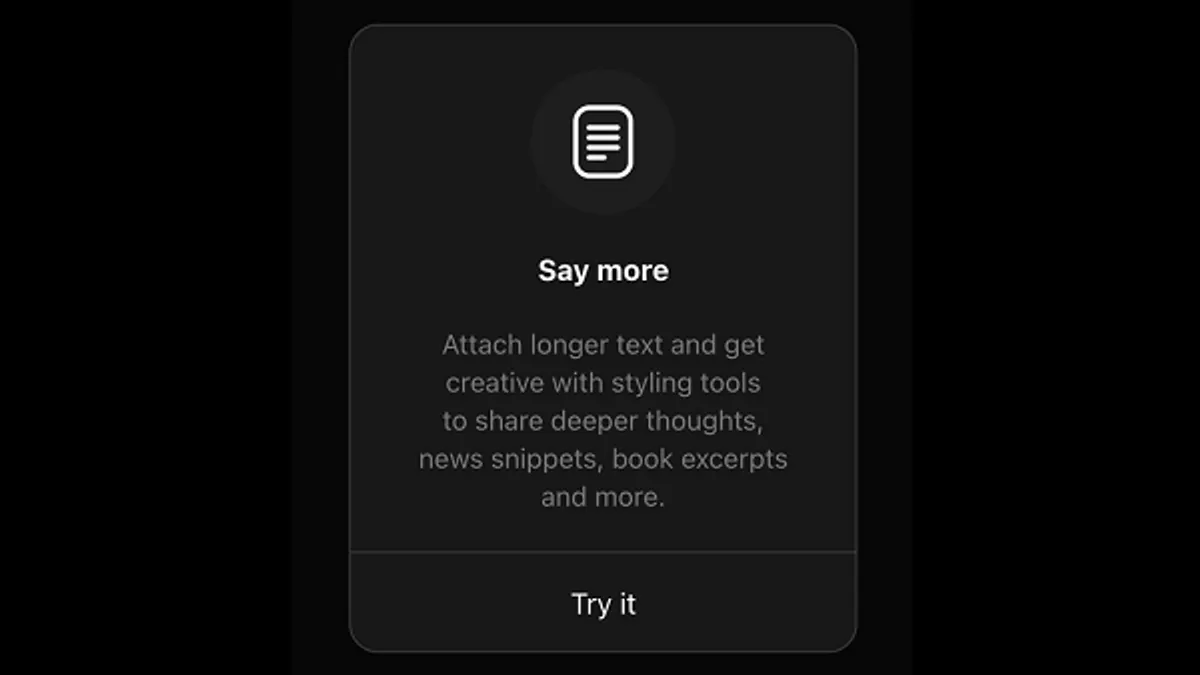 Threads text expansion