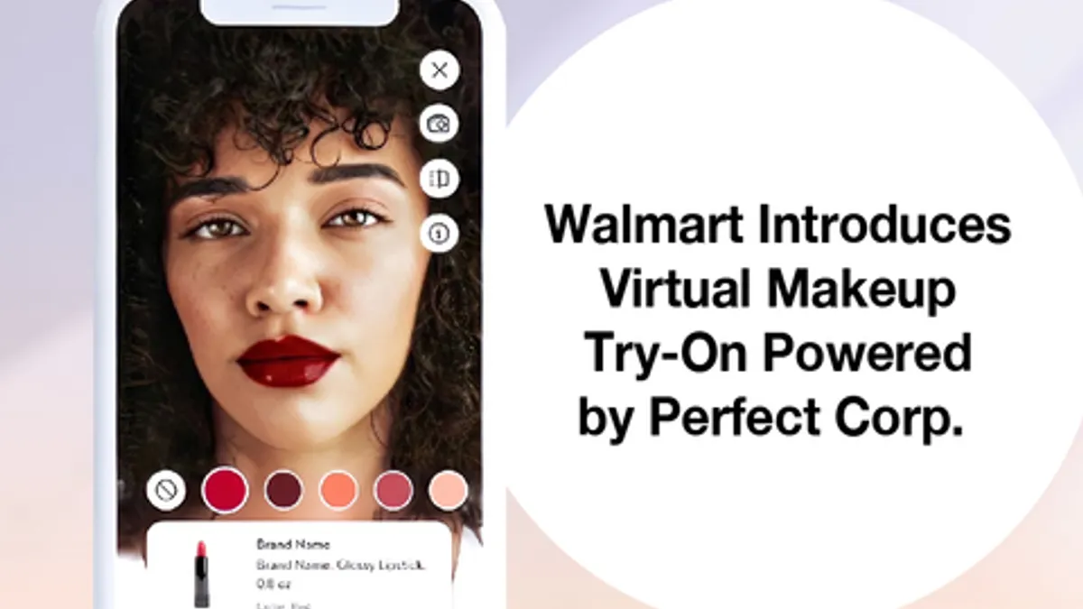 Walmart x Perfect Corp's virtual makeup try-on on the Walmart app