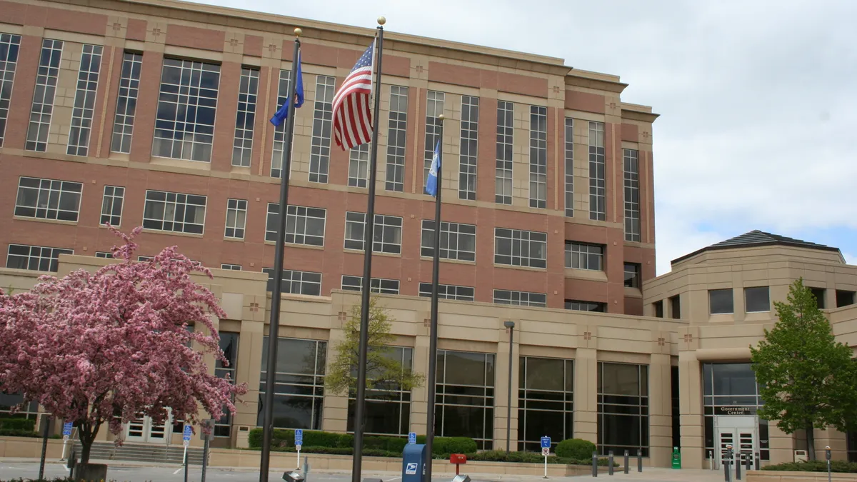 The outside of Rochester, Minnesota's City Hall and Government Center.