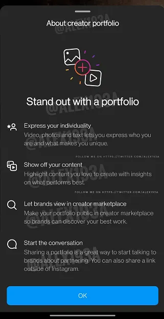 Instagram Creator Portfolio