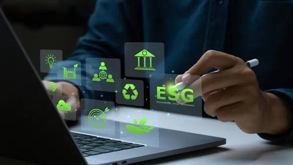 ESG environment social governance investment business concept.