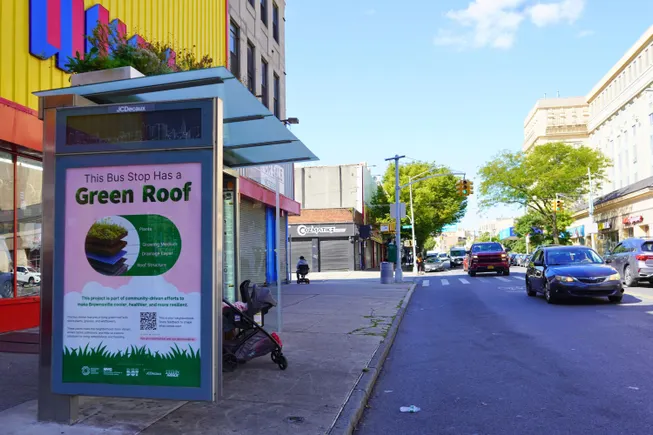 NYC Pilot Uses Green Roofs to Cool Bus Shelters in Heat-Vulnerable Areas
