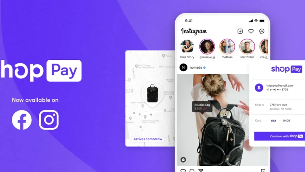 Shop Pay expands to Facebook and Instagram.