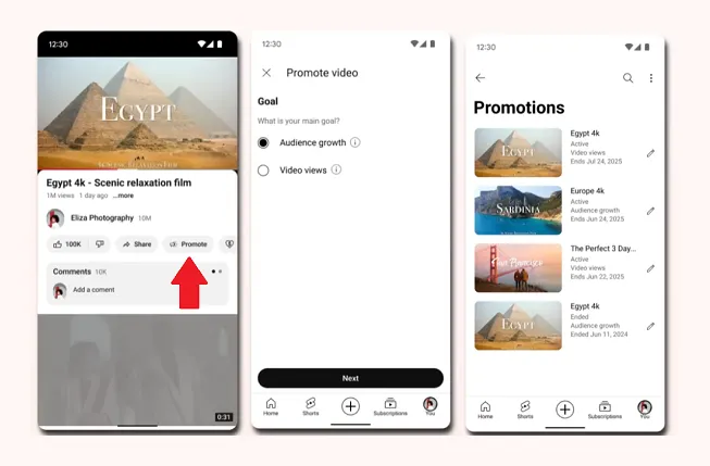 YouTube Adds Integrated Promote Option, Alternate Thumbnails for Different Regions