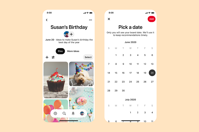 Pinterest date 
