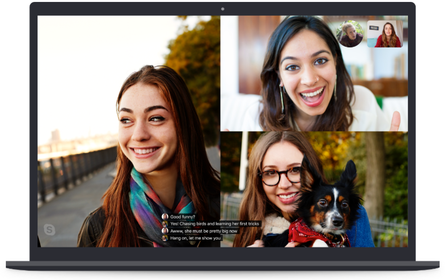 Skype captions