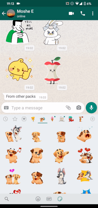 WhatsApp animated stickers