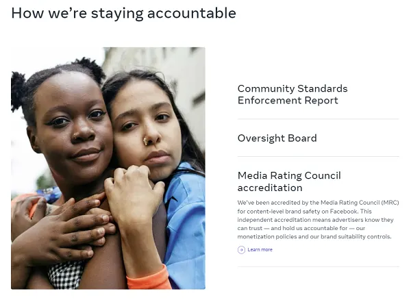 Meta media responsibility
