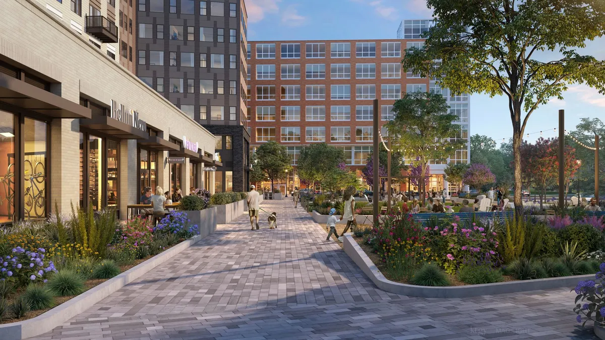 Rendering of apartment buildings in Alexandria, Virginia.