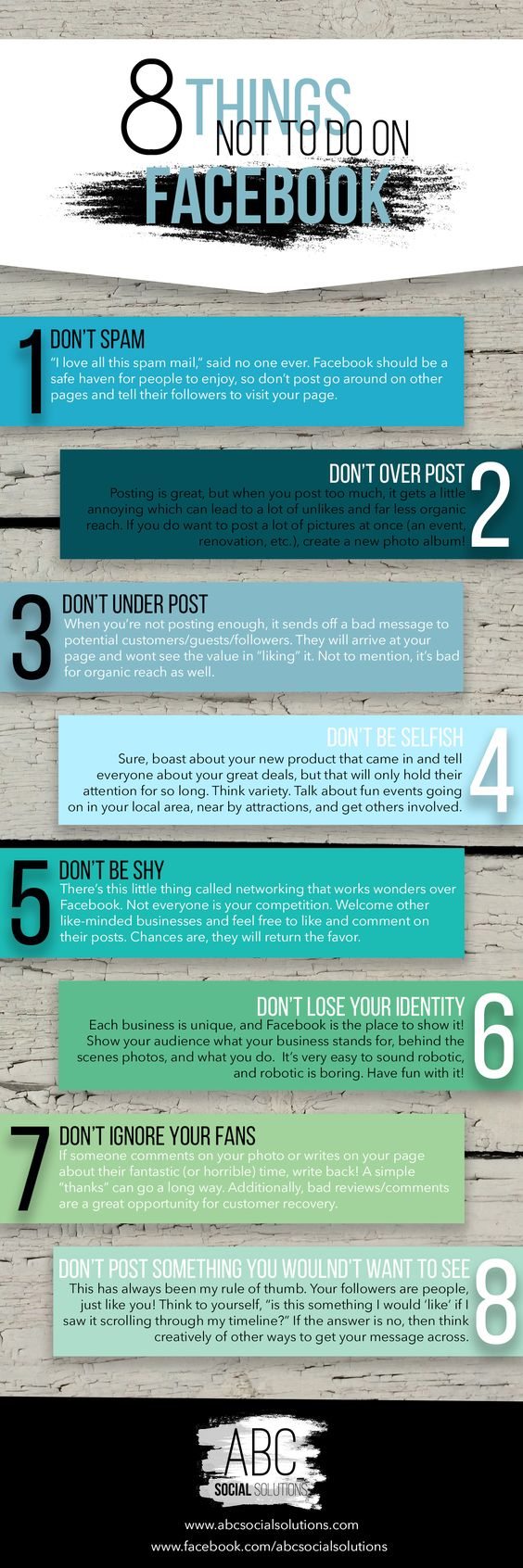 8 Things You Shouldn’t Do On Facebook [Infographic] | Social Media Today